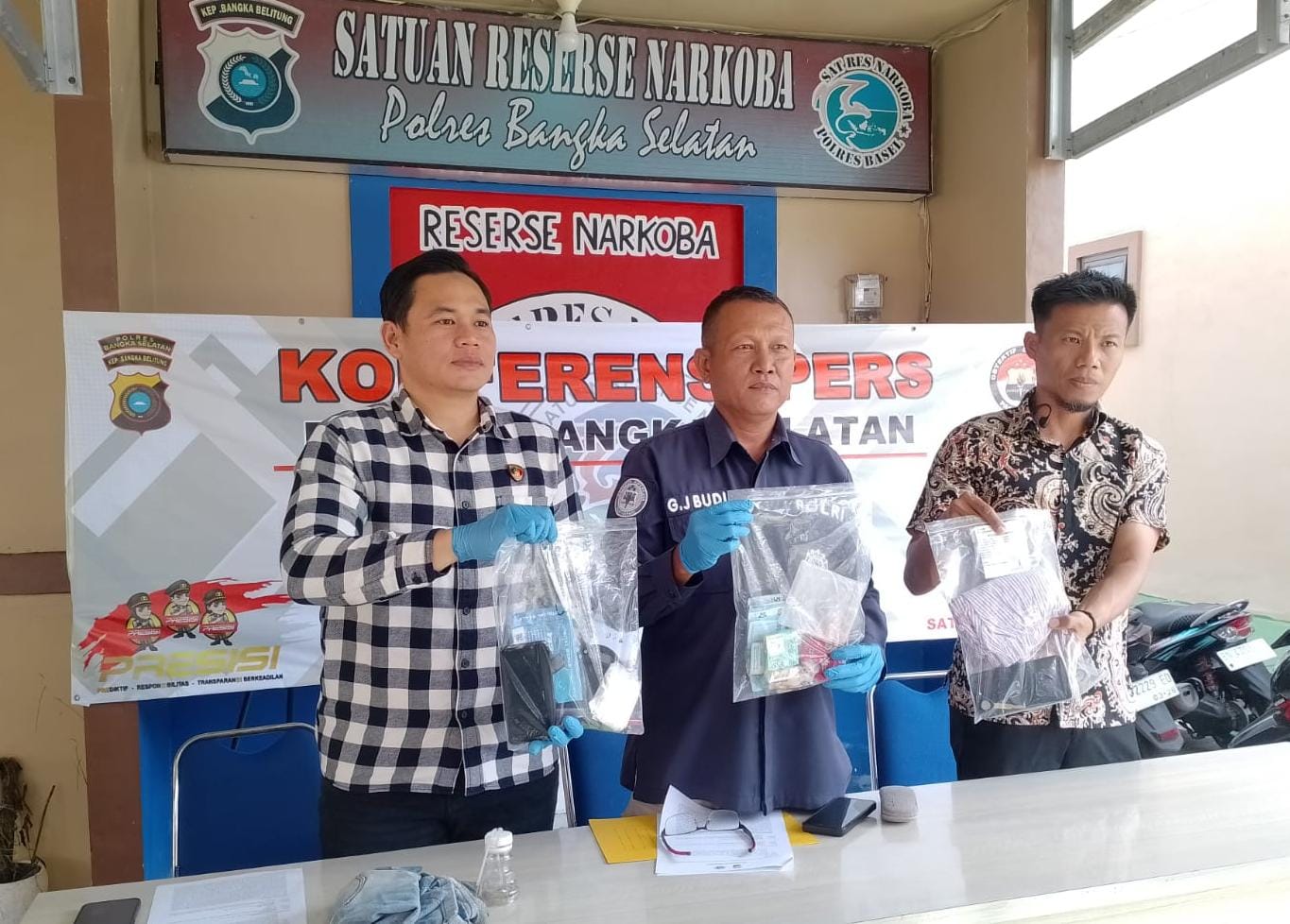 Sat Narkoba Polres Basel Kembali Tangkap Tiga Pengedar Narkoba, di Dua Lokasi Berbeda 