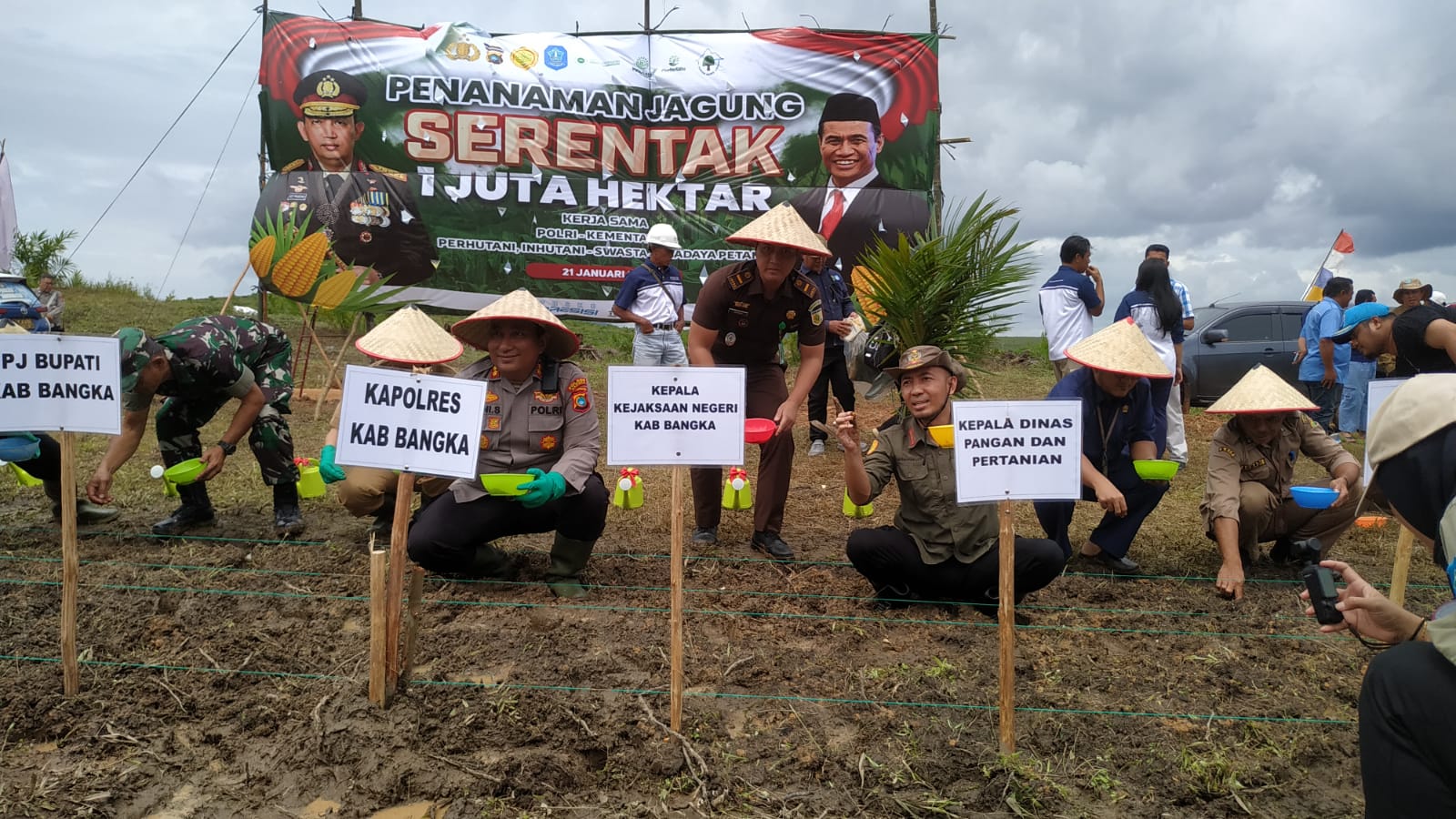 Mulai dengan 185 Hektare, Polres Bangka Target Tanam Jagung Seluas 5.500 Hektare