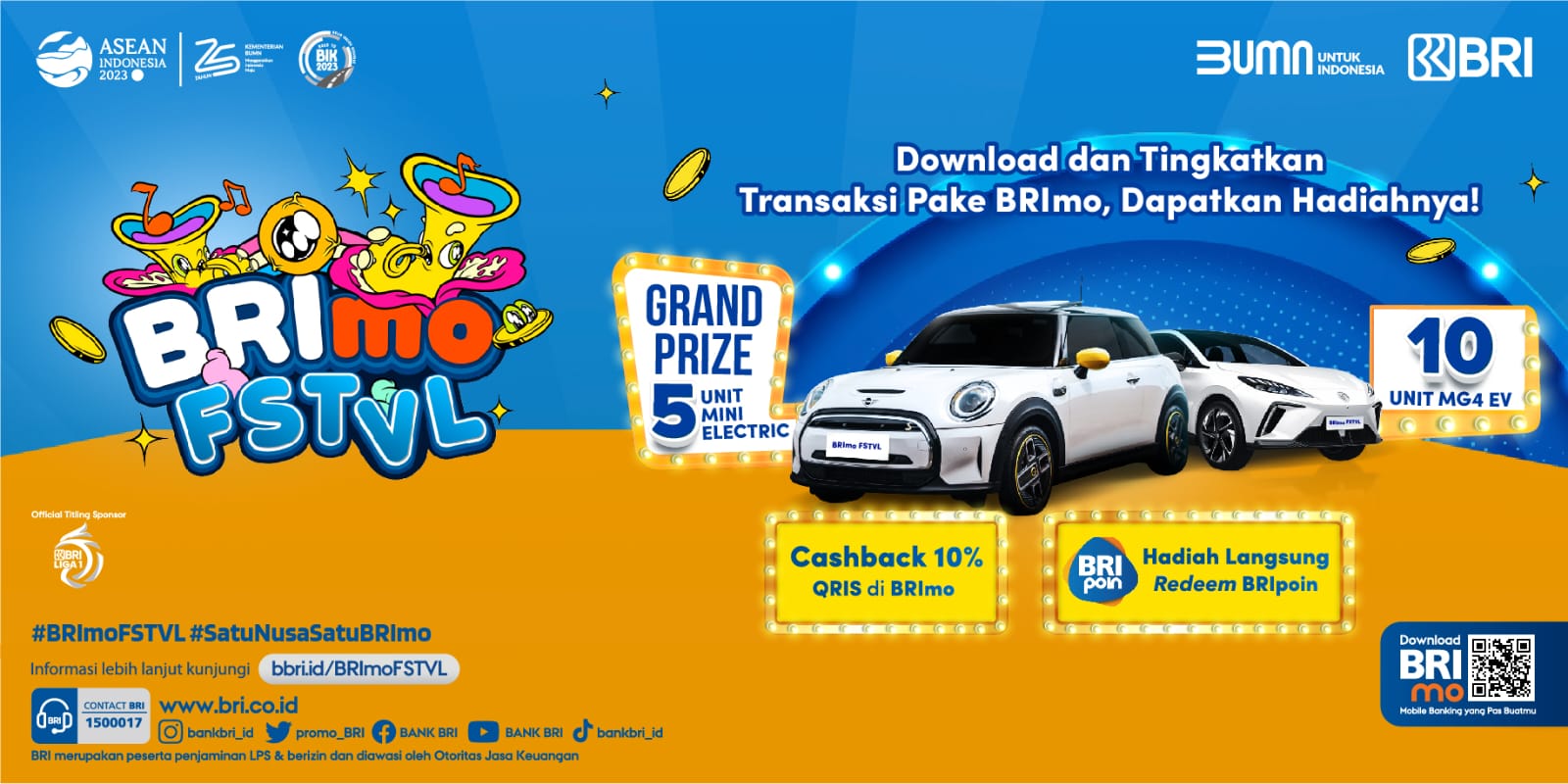 BRImo FSTVL 2023: Ini Mekanisme Tukar BRIpoin Jadi Voucher Promo Hingga Mobil Listrik Keren