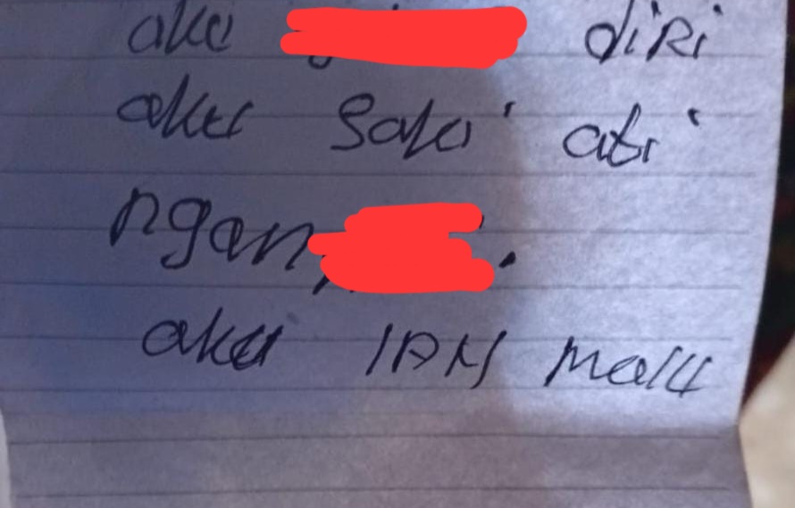 Ini Isi Surat yang Ditemukan di Pinggir Jenazah Tewas Tergantung