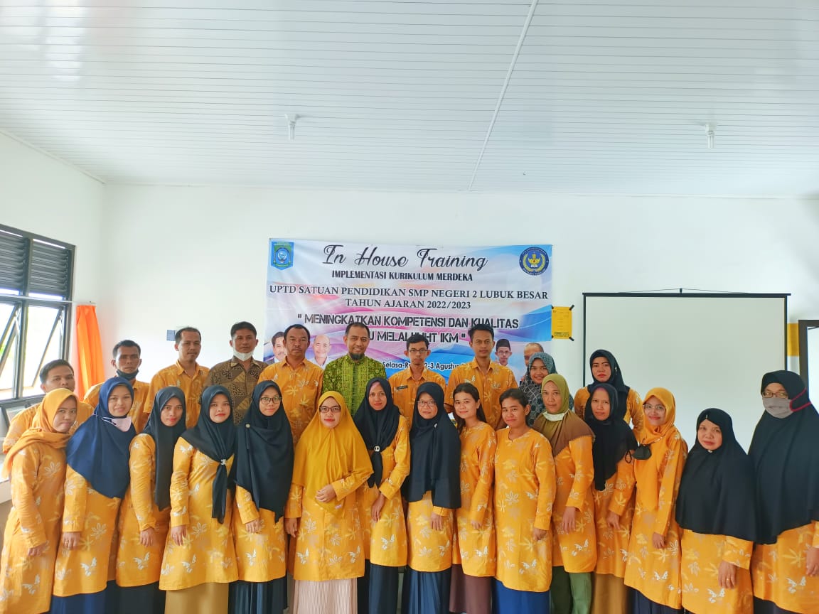 Tingkatkan Kualitas Guru, SMPN 2 Lubes Gelar House Training Implementasi Kurikulum Merdeka