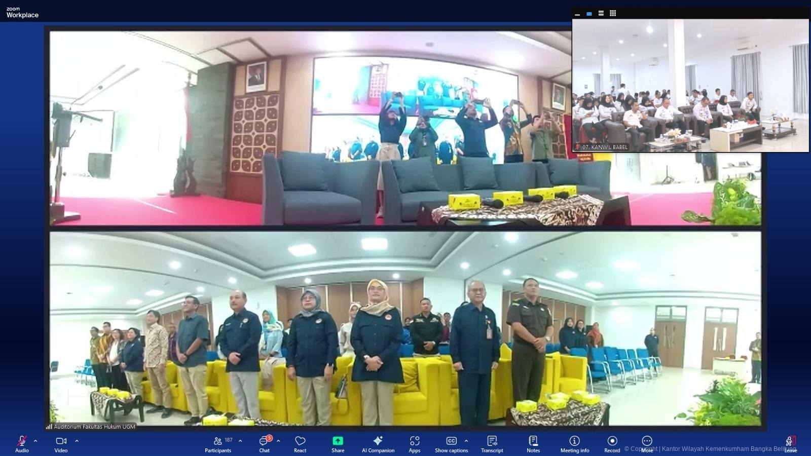 Kanwil Kemenkum Babel Ikuti Webinar Pembahasan RUU Pelindungan Saksi dan Korban