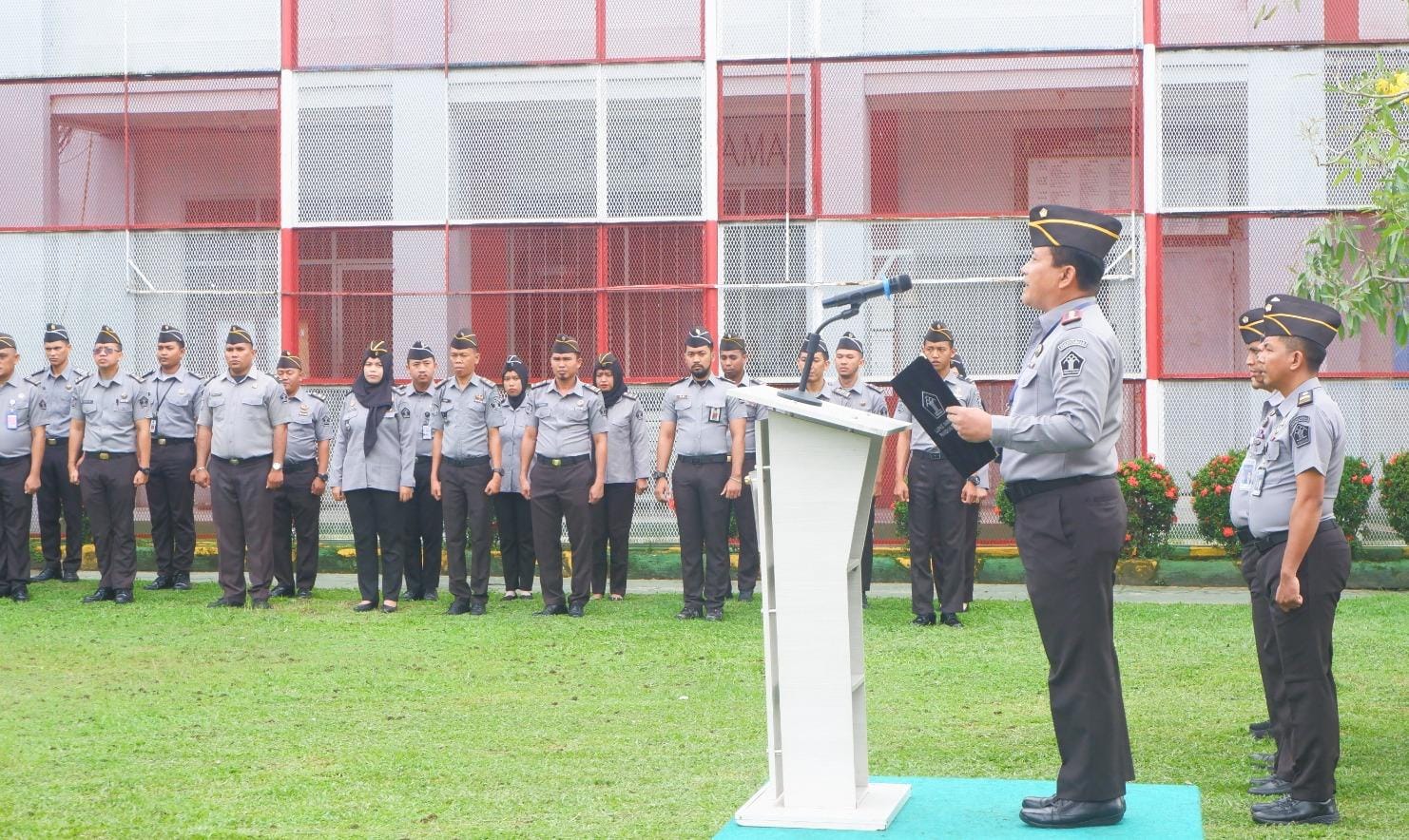 Lapas Narkotika Pangkalpinang Gelar Upacara Peringatan Hari Lahir Pancasila