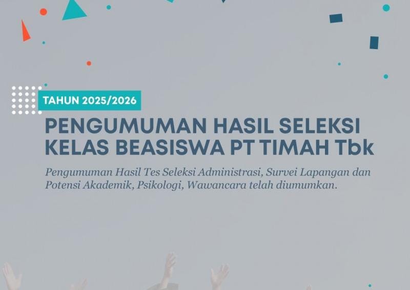 Ini Hasil Seleksi Pemali Boarding School Beasiswa PT Timah 2025