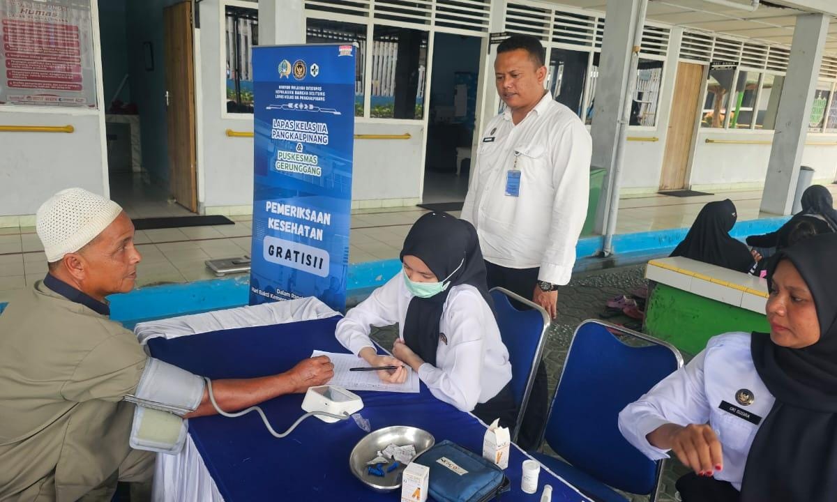 Semakin Humanis, Lapas Pangkalpinang Kembali Gelar Cek Kesehatan Gratis