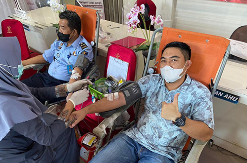 Kantor Imigrasi PGK Donor Darah di Kemenkumham Babel