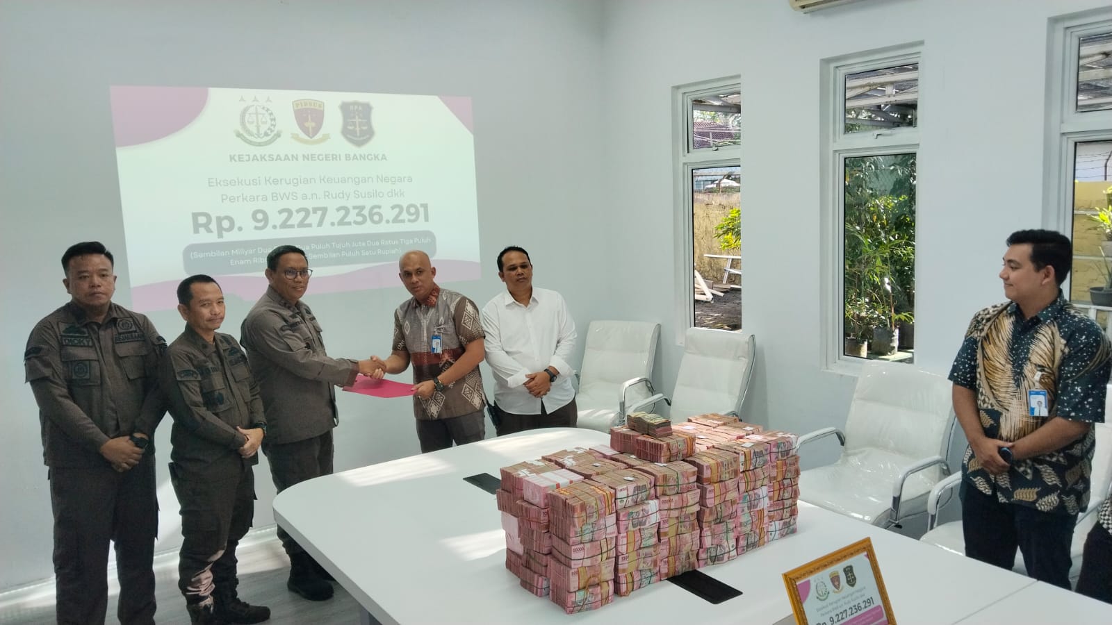 Kejari Bangka Eksekusi Putusan Pengadilan Perkara BWS