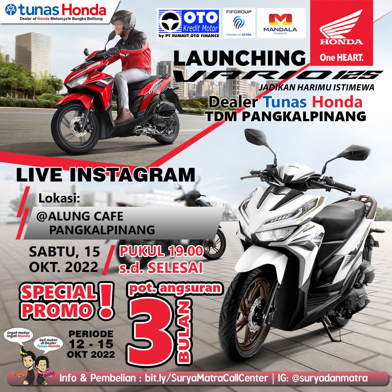 New Vario 125 Meluncur, TDM Pangkalpinang Tebar Hadiah dan Promo