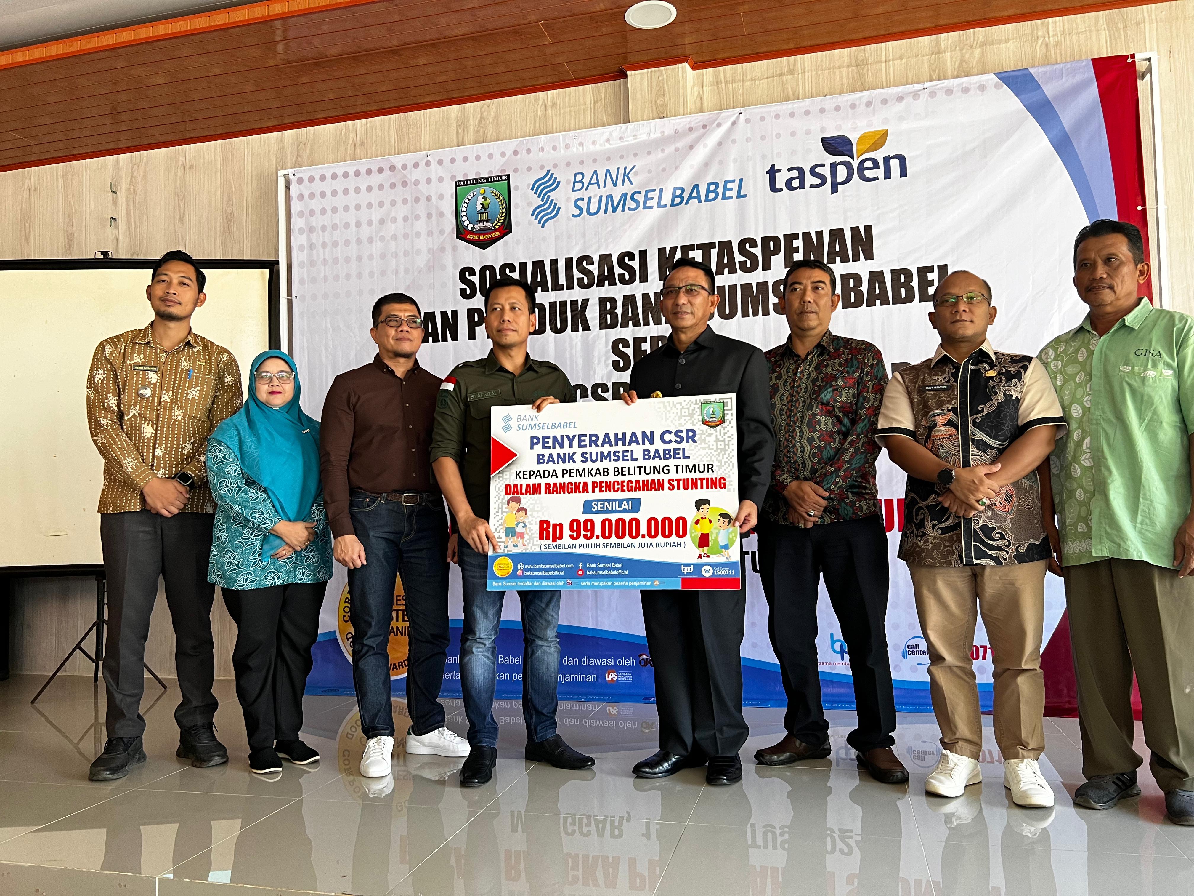 Bank Sumsel Babel dan Pemerintah Belitung Timur Berkolaborasi untuk Menurunkan Angka Stunting