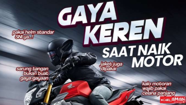 Gaya Keren Saat Berkendara dengan Sepeda Motor