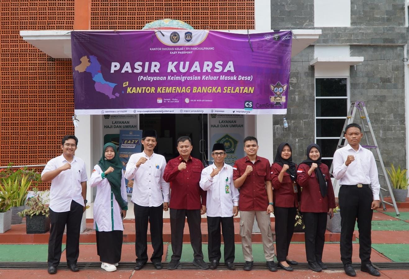 Imigrasi Pangkalpinang Layani Pembuatan Paspor Calhaj 2026 di Kemenag Basel