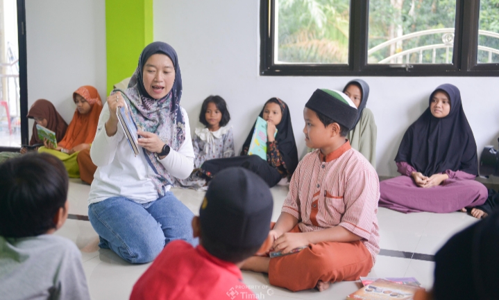 Sobat Aksi Ramadan Berbagi Kebahagiaan di Musala Al Muktibin Bangka Barat, Santuni Anak Yatim dan Piatu 