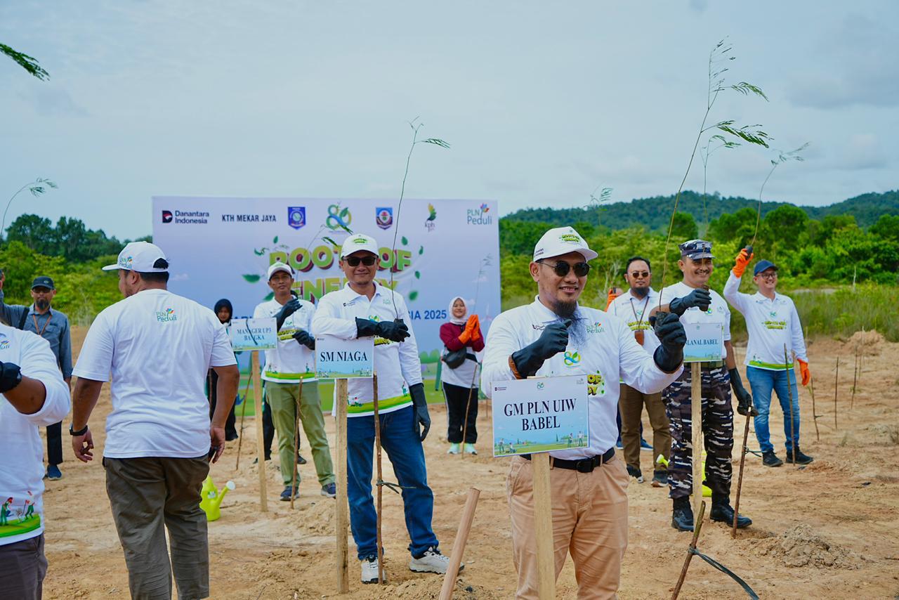 Menjawab Krisis Ekologis: PLN Babel Rehabilitasi Lahan Kritis dengan Penanaman 12.500 Pohon di HMPI 2025 