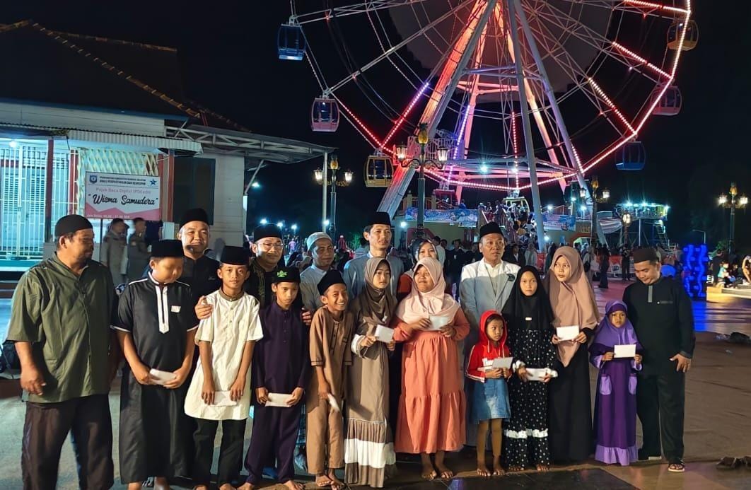 Tob Creative Bersama Kemenag Basel Santuni Puluhan Anak Yatim Piatu, Bonus Menaiki Wahana Permainan Gratis