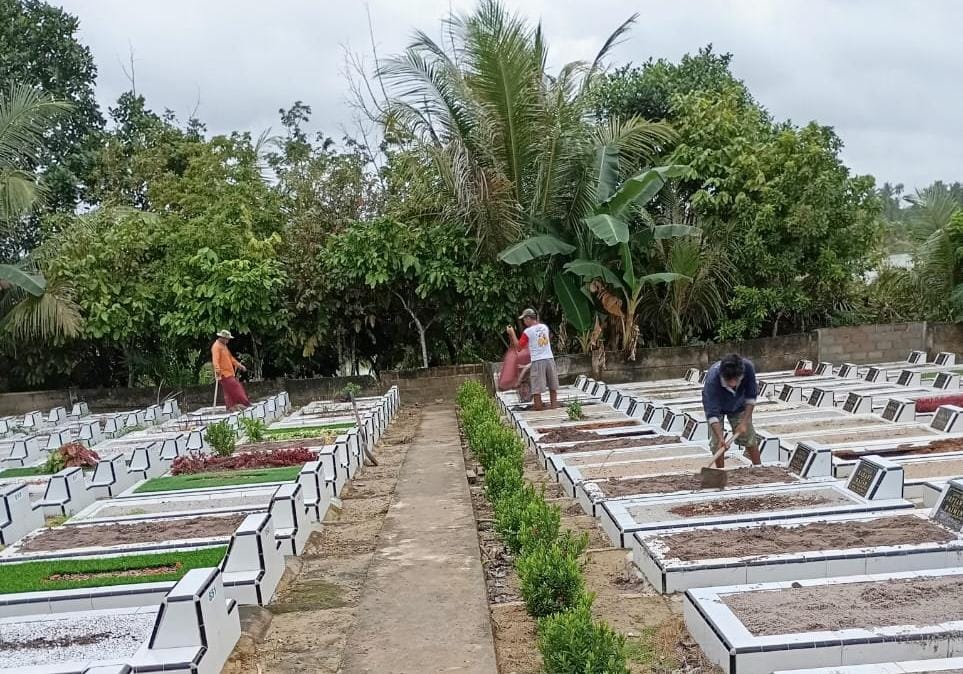 Diguyur Hujan Beberapa Hari, 130 Makam di TPI Al Ittihad Sungailiat Amblas