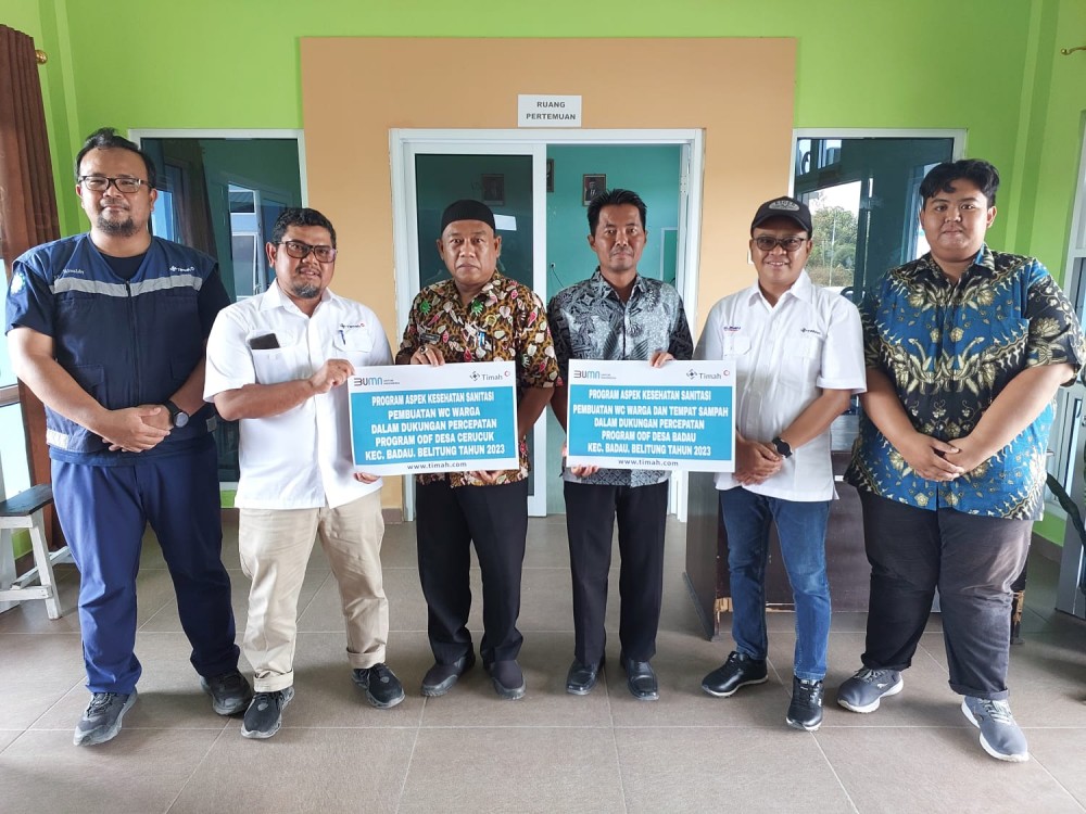 Dukung Program ODF, PT Timah Tbk Bangun 21 Unit Toliet dan Tong Sampah untuk Warga Kabupaten Belitung