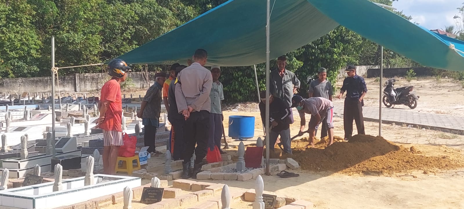 Makam Anak Korban Penganiayaan Ayah Kandung di Toboali Dibongkar 