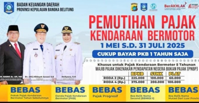 Gub Hidayat Ajak Masyarakat Manfaatkan Program Pemutihan Pajak PKB  1 Mei – 31 Juli 2025