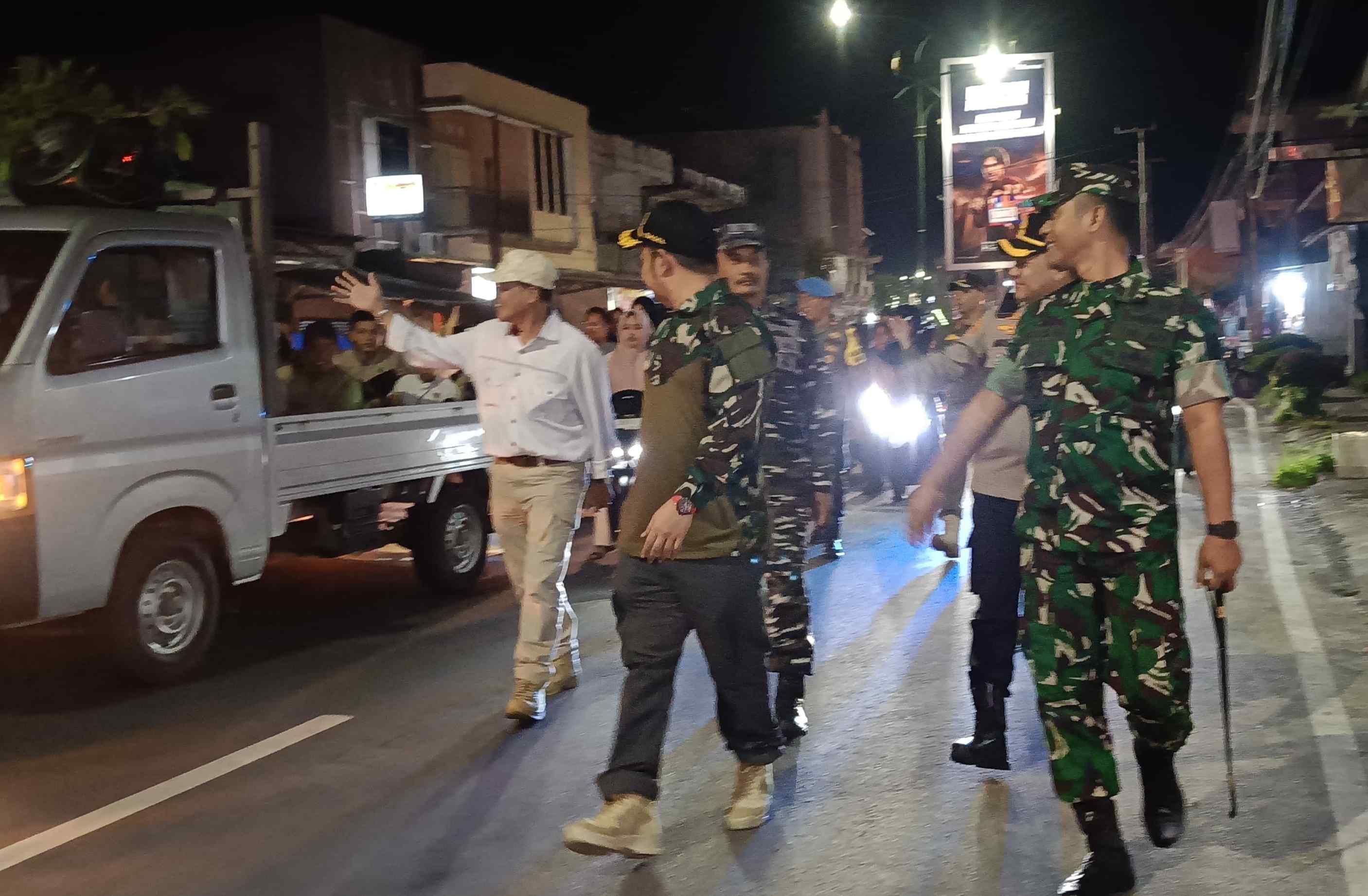 Dandim Bersama Bupati dan Kapolres Pantau Malam Takbiran di Toboali