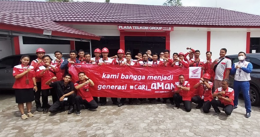 Honda Babel Gelar Edukasi Keselamatan Berkendara bersama Telkom Akses Belitung