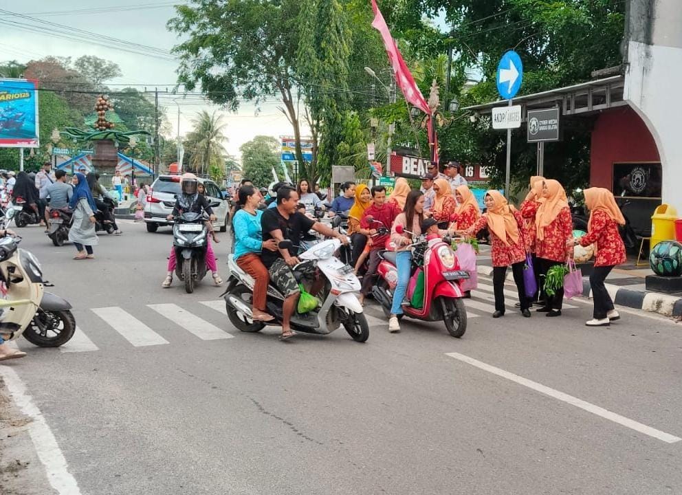 Sosialisasi Gamis Bersama PMI Basel di Himpang Lime Habang, Ada Sayuran Segar Bisa di Bawa Pulang 