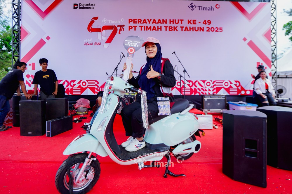 Raih Hadiah Motor Impian, Harapan dan Doa Deni dan Kurninarti Terkabul di Pekan Sehat HUT Ke-49 PT Timah 