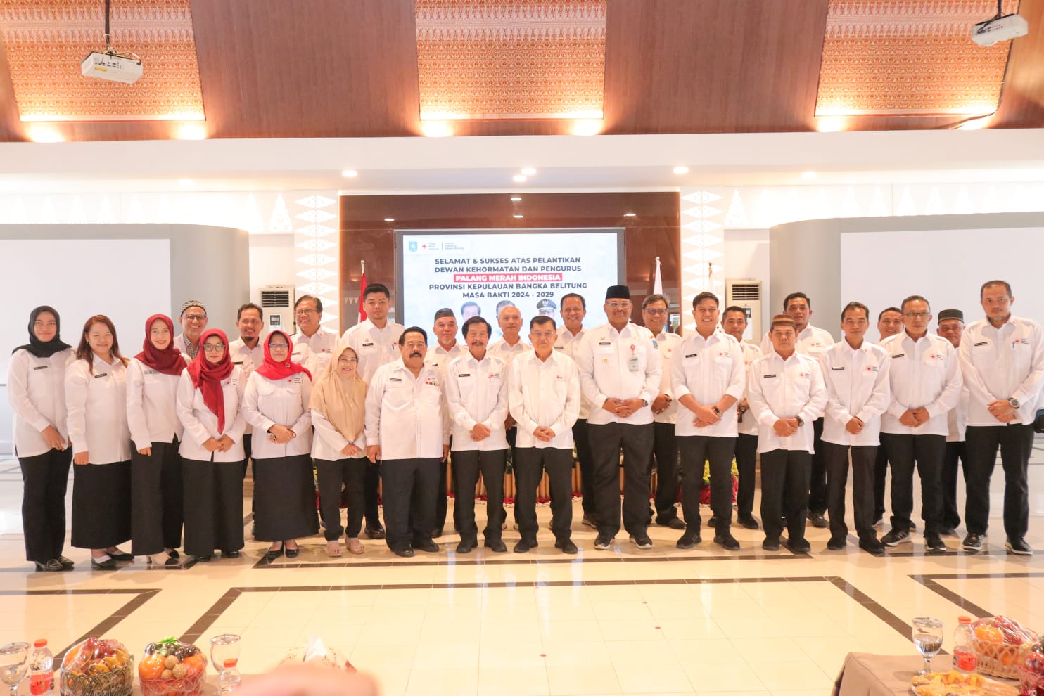 Muhammad Jusuf Kalla Lantik Dewan Kehormatan dan Dewan Pengurus PMI Kep.Bangka Belitung Masa Bakti 2023-2029
