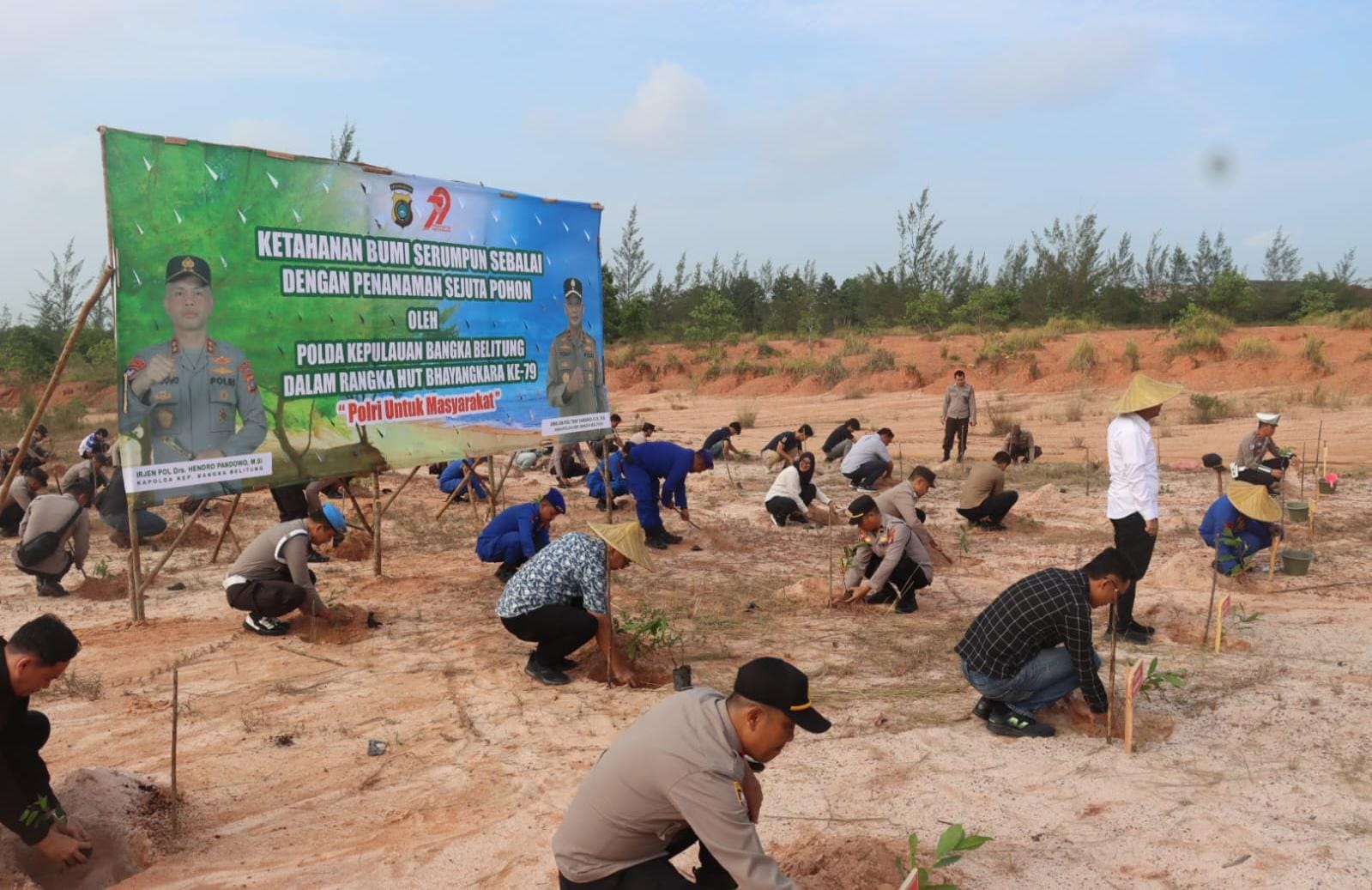 150 Bibit Pohon Ditanam Polres Basel, Ini Harapan Kapolres