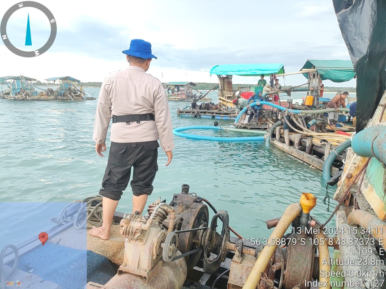 Polairud Polres Bangka Barat Ultimatum TI Selam Ilegal di Perairan Tanjung Ular