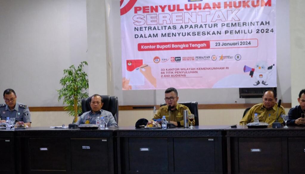 Kemenkumham Babel Gelar Penyuluhan Hukum Serentak tentang Netralitas Pemilu bagi Aparatur Pemerintah