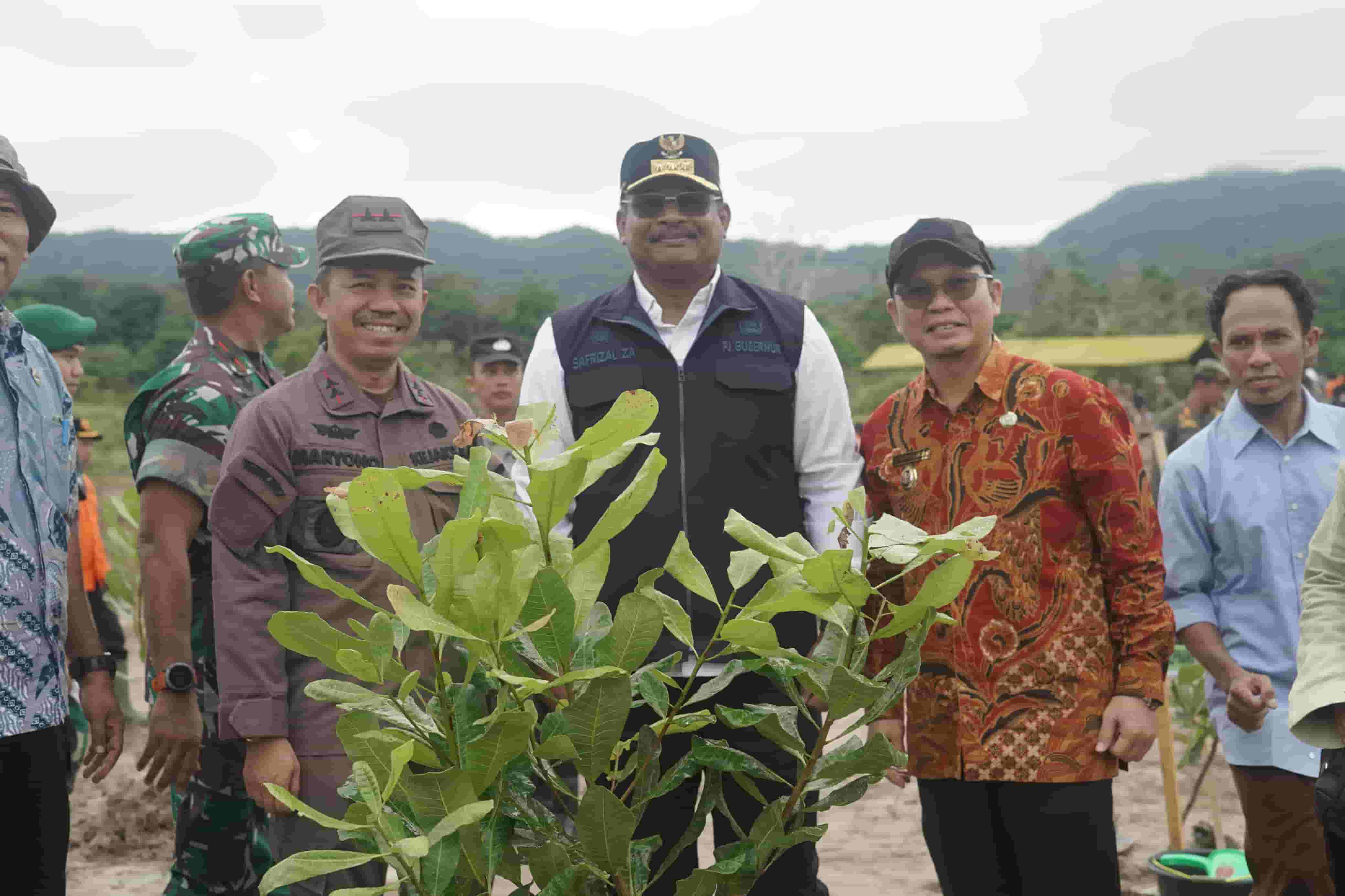 Bangka Tengah Lestarikan Lingkungan, 2500 Bibit Pohon Ditanam Korem 0414/Bangka