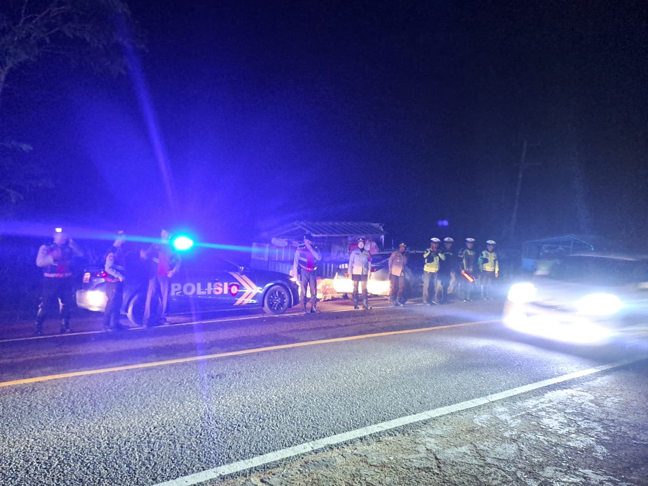 Antisipasi Geng Motor, Polresta Pangkalpinang Patroli di Perbatasan Kota