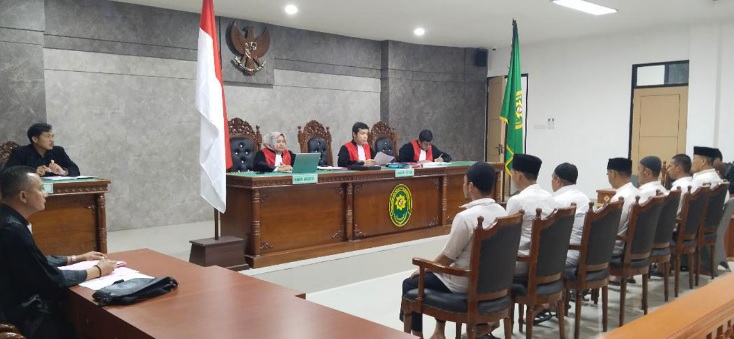 8 Terdakwa Penganiayaan Wartawan di Beltim Jalani Sidang Perdana di PN Tanjungpandan
