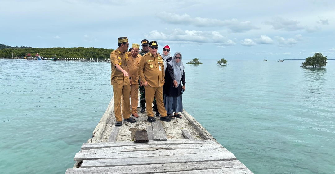 Respon Cepat Gubernur Hidayat Arsani Tinjau Dermaga Rusak Pulau Kelapan