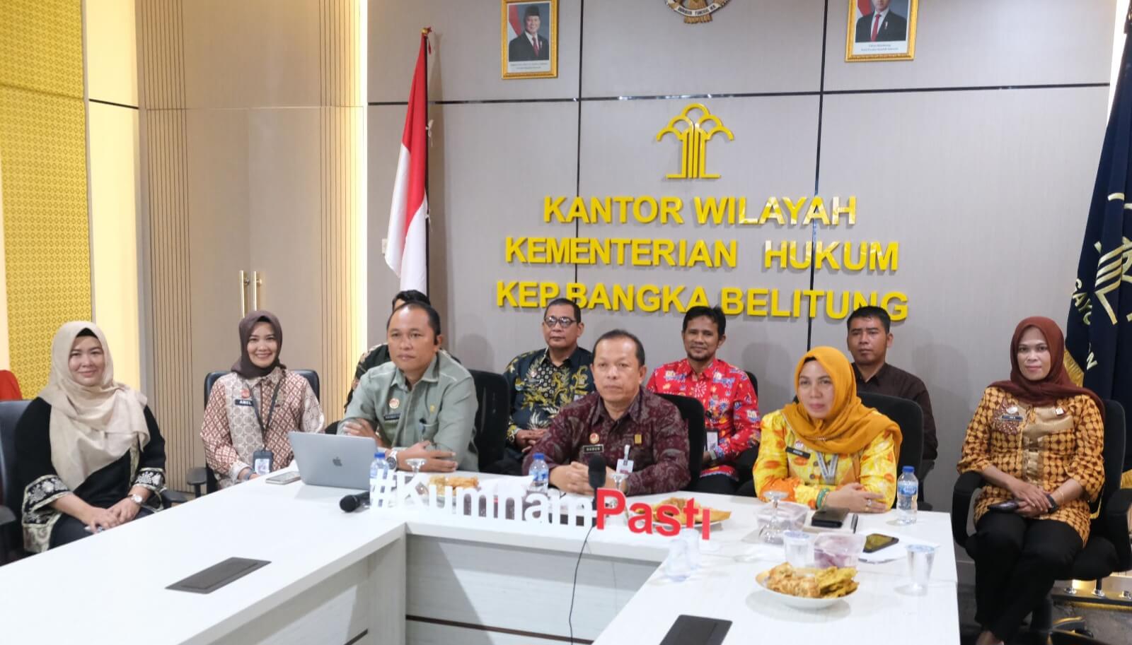 Kakanwil Kemenkum Babel Ikuti Rapat Rakernis Program Pembinaan Hukum Nasional