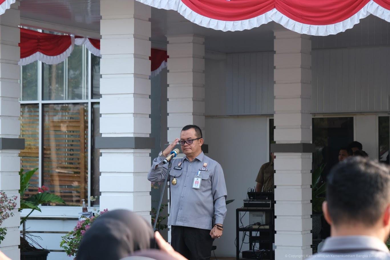 Kakanwil Kemenkum Babel Tekankan Kekompakan dan Integritas dalam Apel Pagi