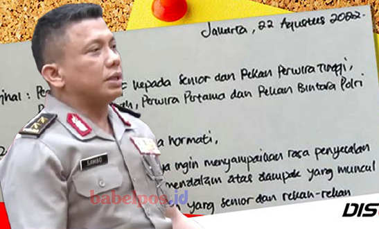 Ini Isi Surat Ferdy Sambo yang Berisi Permohonan Maaf