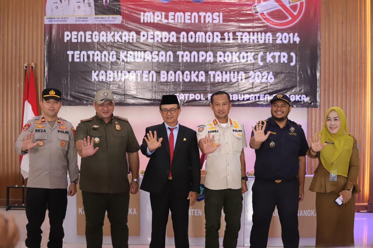 Satpol PP Bangka Perkuat KTR, Tekan Peredaran Rokok Ilegal Hingga Lebih 50 Persen   