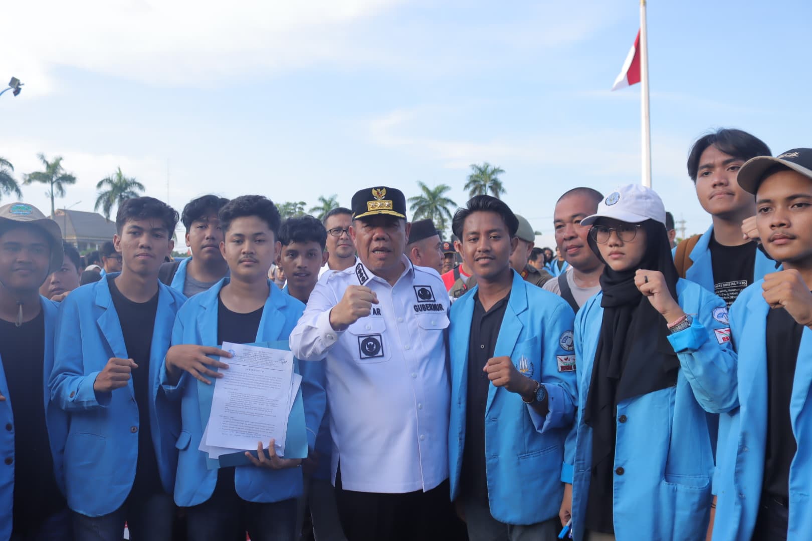 Gelar Aksi, Mahasiswa UBB Sampaikan Aspirasi Ini ke Gubernur Babel