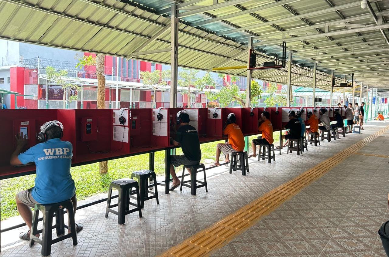 Wujudkan Lapas Tertib dan Bebas Halinar, Lapastik Pangkalpinang Hadirkan Wartelsuspas untuk Warga Binaan