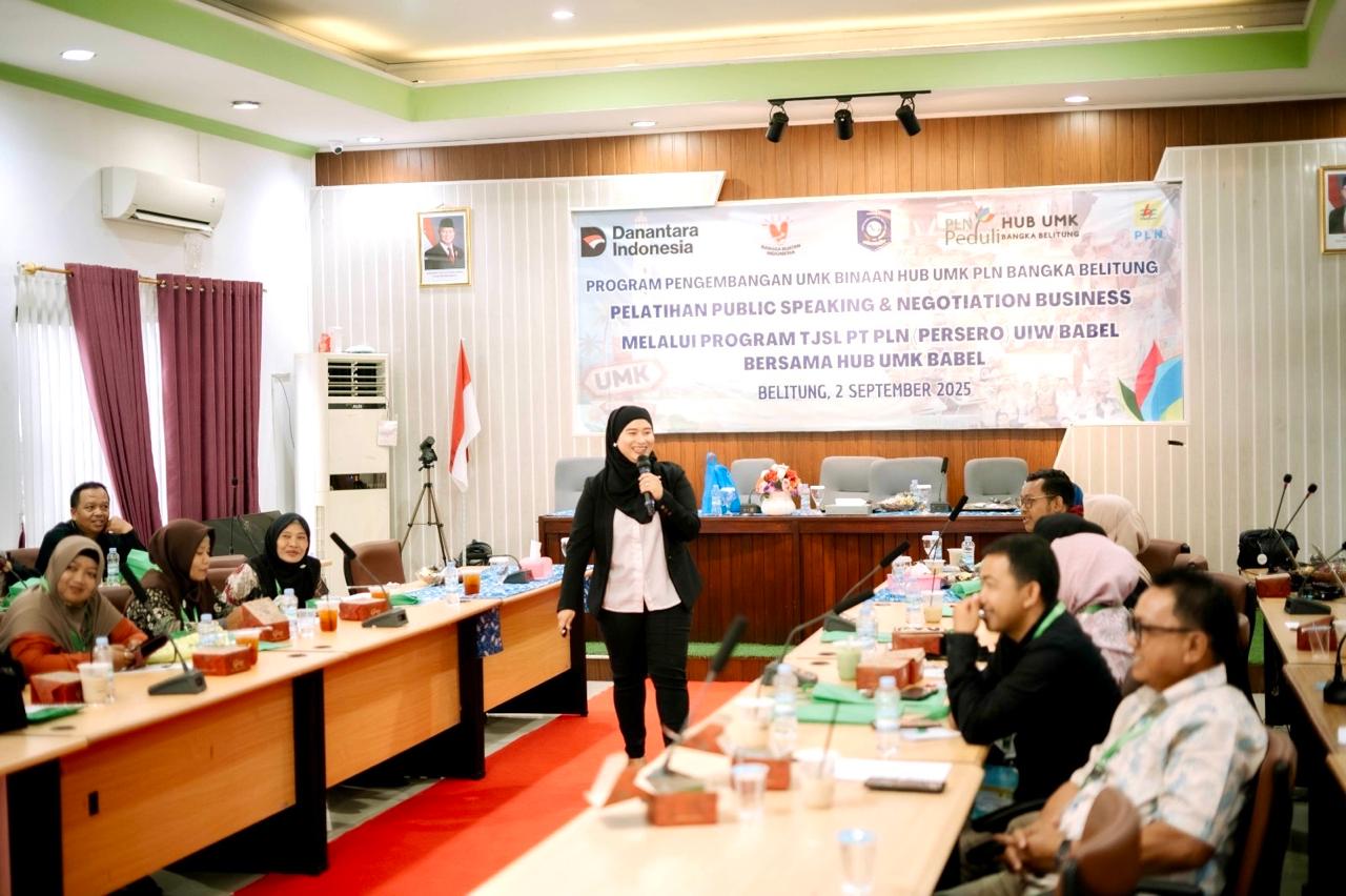 HUB UMK PLN Babel Gelar Pelatihan Public Speaking dan Negosiasi Bisnis, Dukung UMK Go Global