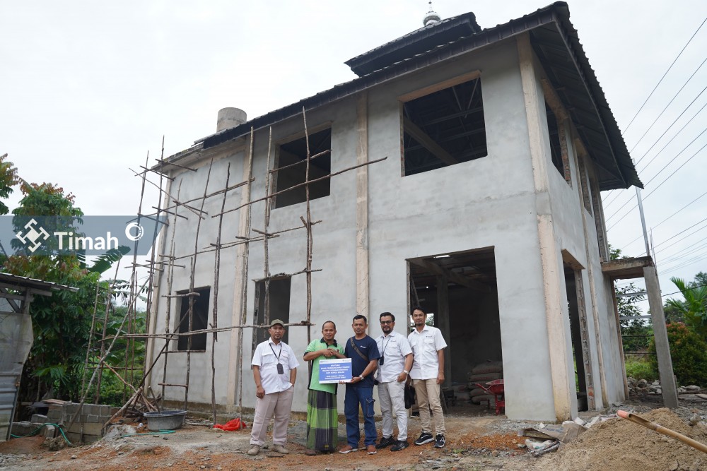 PT Timah Serahkan Bantuan Pembangunan Tempat Ibadah Yayasan Bengkel Hati Ruhul Ikhlas di Bangka Barat 