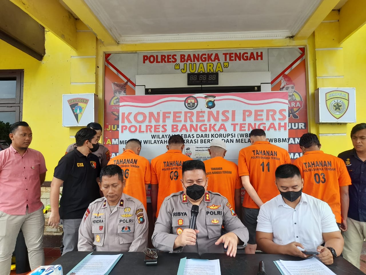 Operasi Tertib Menumbing 2022, Polres Bangka Tengah Amankan 7 Tersangka