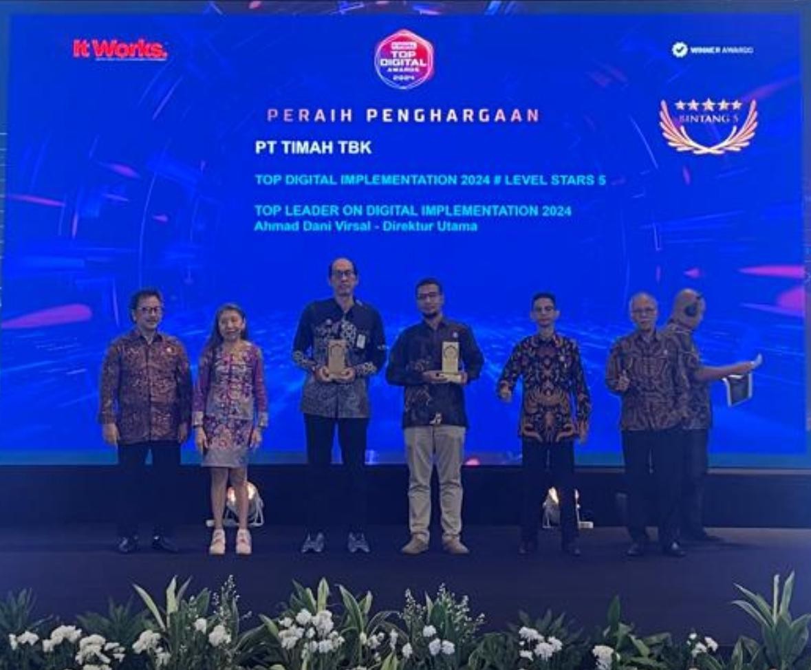 PT TIMAH Raih Dua penghargaan dalam Top Digital Awards 2024