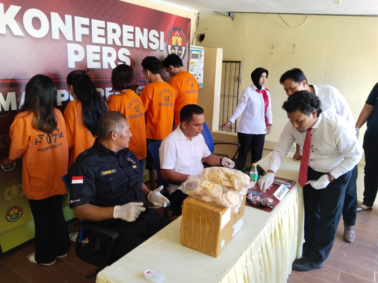 Samarkan Narkoba dari Bangka ke Belitung, Dicampur Kerupuk dan Kopi Bungkus