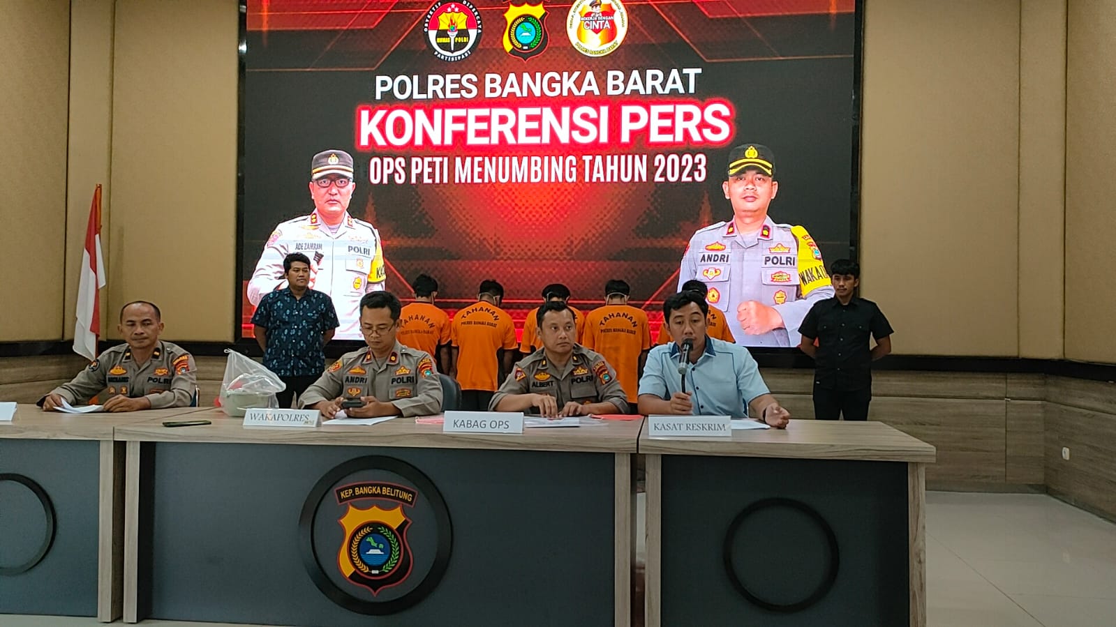 Hasil Operasi Peti Polres Bangka Barat Amankan Enam Pelaku