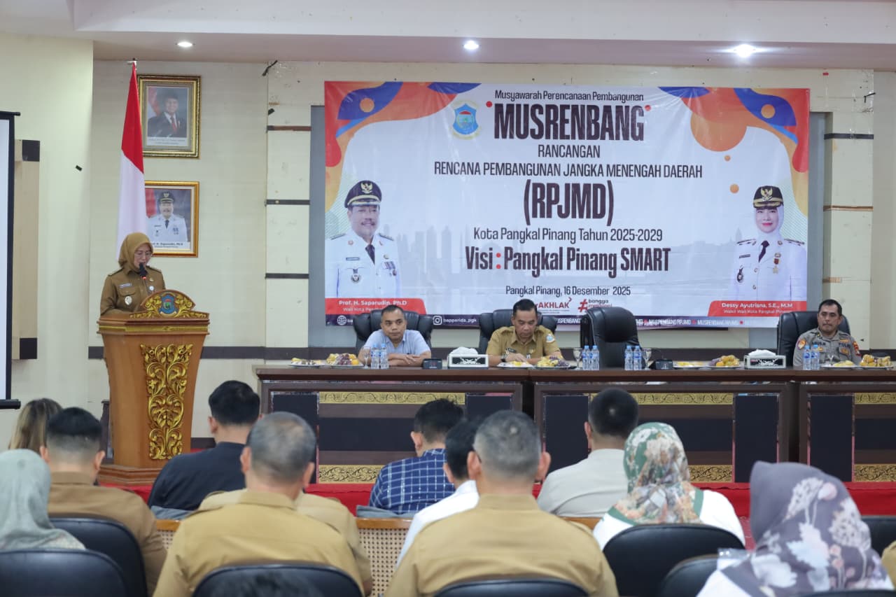 RPJMD Penting untuk Tingkatkan Kesejahteraan Masyarakat Pangkalpinang dan Capai Visi Provinsi