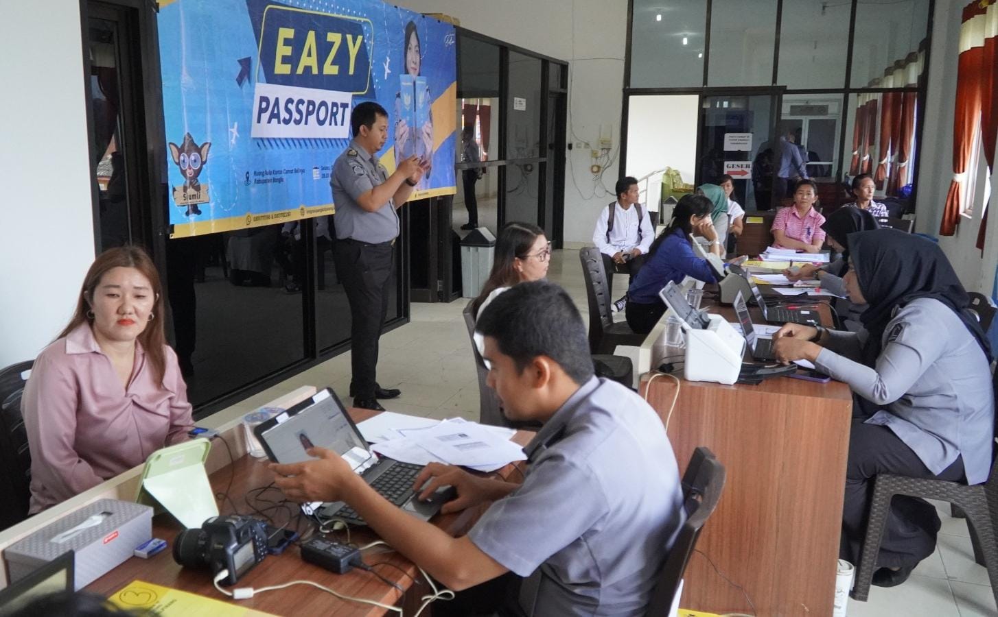 Imigrasi Pangkalpinang Gelar Eazy Paspor pada Peresmian Imigrasi Corner Kabupaten Bangka