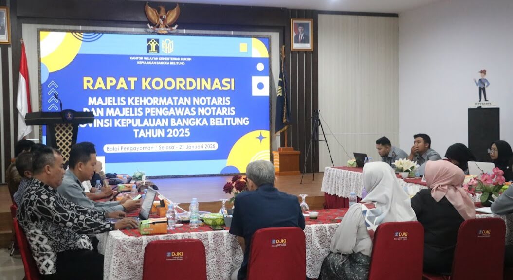 Kemenkum Babel Selenggarakan Rakor Majelis Pengawas dan Kehormatan Notaris