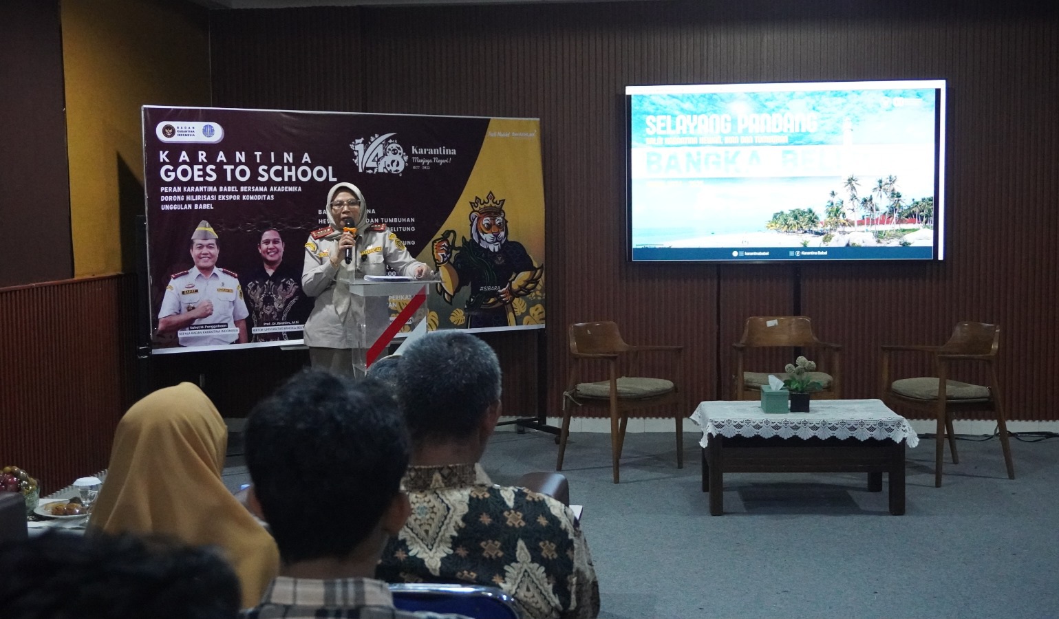Karantina Babel Goes To School Ke UBB, Dorong Minat Ekspor Pada Generasi Muda